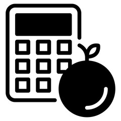 Calculator and Orange Graphic