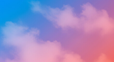 Dreamy Pastel Sky Soft Pink Blue and Orange Cloud Background