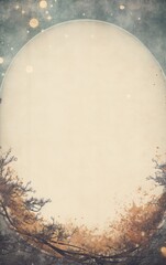 Enchanted Forest Moonlit Night with Abstract Trees and Celestial Elements