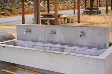 バーベキュー場の水場