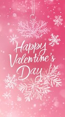 Valentine&rsquo;s Day greeting card with text and hearts.