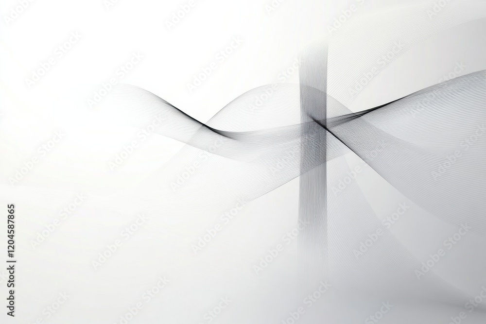 Poster abstract design showcases flowing lines and soft textures in a minimalist setting. generative ai