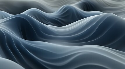 Obraz premium Abstract Draped Fabric Soft Grey Waves