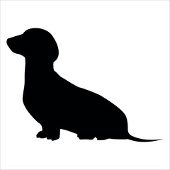 Black Animal Dog Silhouettes Vector illustration