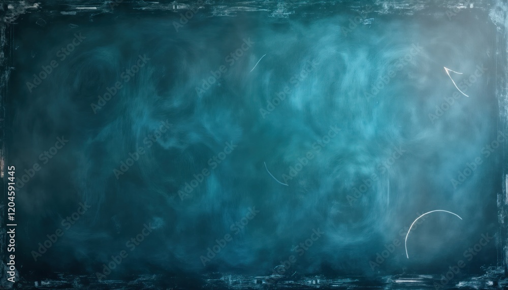 Aufkleber abstract blue chalkboard background shows textured surface. scribbles, scratches create artistic pat