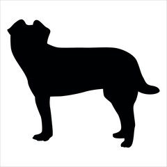 Black Animal Dog Silhouettes Vector illustration
