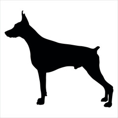 Black Animal Dog Silhouettes Vector illustration