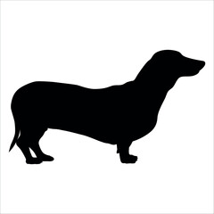 Black Animal Dog Silhouettes Vector illustration