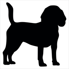 Black Animal Dog Silhouettes Vector illustration
