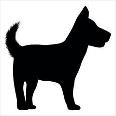 Black Animal Dog Silhouettes Vector illustration