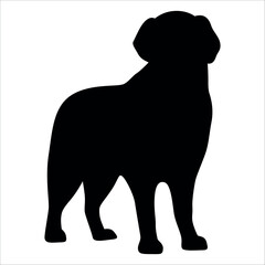 Black Animal Dog Silhouettes Vector illustration