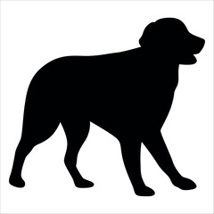 Black Animal Dog Silhouettes Vector illustration