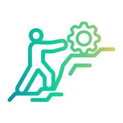 working Line Gradient Icon