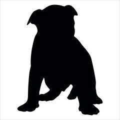 Black Animal Dog Silhouettes Vector illustration