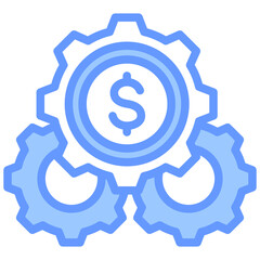 Operating Cost Blue Icon