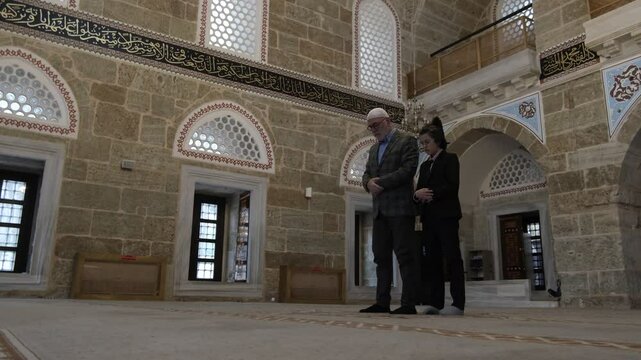 Muslims perform salaah