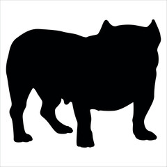 Black Animal Dog Silhouettes Vector illustration