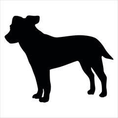 Black Animal Dog Silhouettes Vector illustration