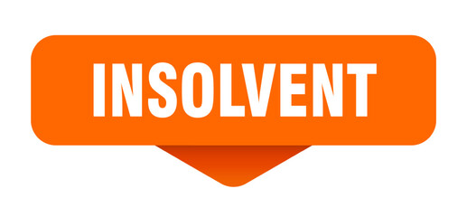 insolvent sticker. insolvent sign on transparent background