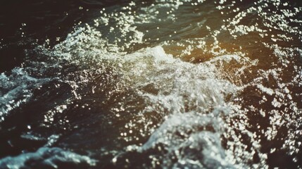 Sunlight plays on rippling water, casting shimmering reflections that dance gracefully across the surface.