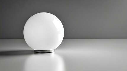 Modern White Egg Shaped Table Lamp on Grey Surface