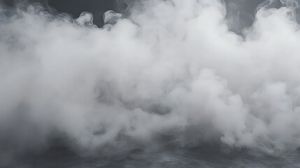 White Smoke Billowing Over Dark Surface