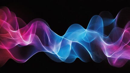 Obraz premium Colorful abstract waves of light in pink and blue tones