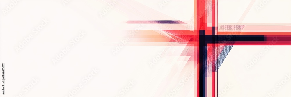 Poster abstract composition combining vibrant colors and geometric shapes in a modern art style for visual 