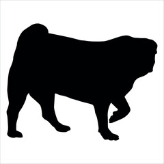 Black Animal Dog Silhouettes Vector illustration