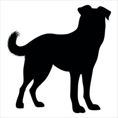 Black Animal Dog Silhouettes Vector illustration