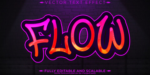 Graffiti text effect, editable spray and street text style