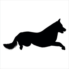 Black Animal Dog Silhouettes Vector illustration