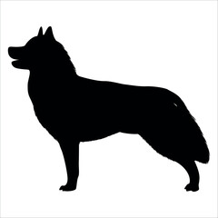 Black Animal Dog Silhouettes Vector illustration