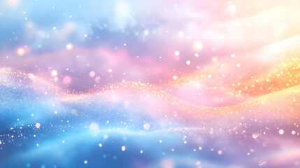 Elegant Abstract Blue and Pink Fluid Art with Gold Accents