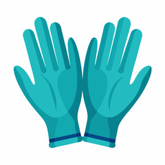 Colorful Graphic of a hand in glove - Vector Illustration