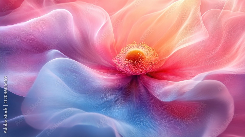Aufkleber abstract motion blur lines with glowing pastel colors and dynamic acceleration in hi tech design