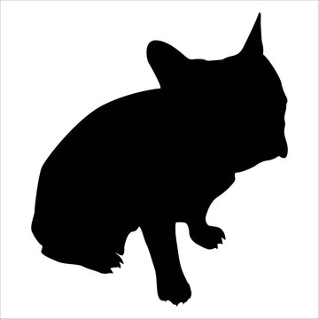Black Animal Dog Silhouettes Vector illustration