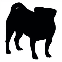 Black Animal Dog Silhouettes Vector illustration