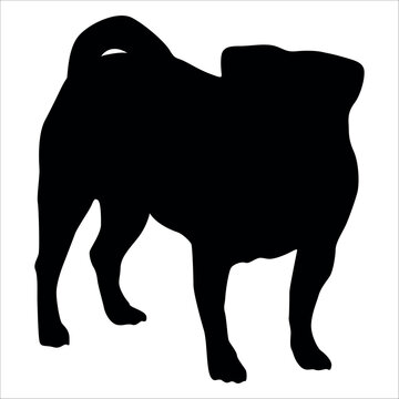 Black Animal Dog Silhouettes Vector illustration