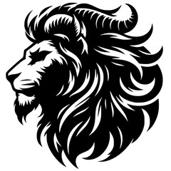 Lion demon silhouette