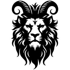 Obraz premium Lion demon silhouette