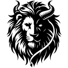 Lion demon silhouette