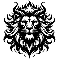 Lion demon silhouette