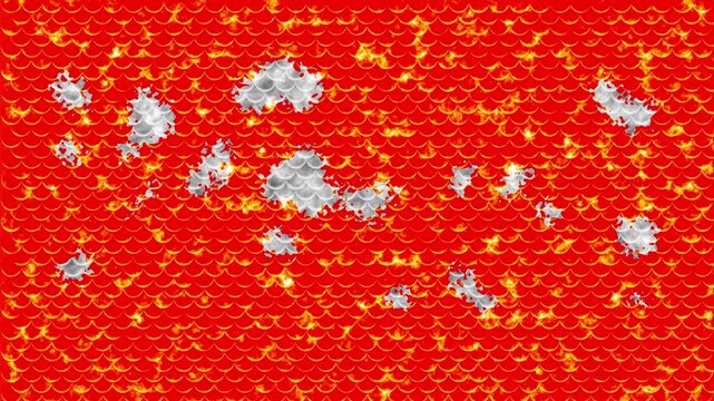 Seamless piece of fishes squama, Koi Fish scales, Snake skin background. Seamless pattern of squama, reptile scale. Chinese minimalistic grid art