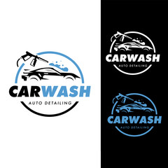 Car with Water Spray Logo