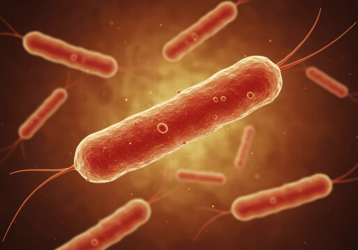 3D illustration of Streptococcus pneumoniae bacteria, highlighting its Gram-positive structure and role in causing respiratory infections like pneumonia.