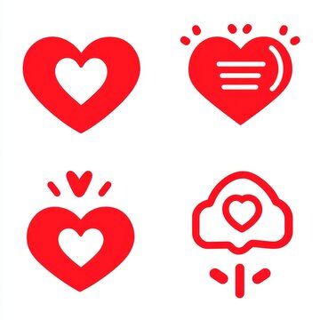 set of hearts