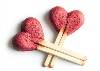 In the backdrop of February's love, hearts match and burn, a testament to amor's blush and the sparks of Eros and Cupid's arrows.