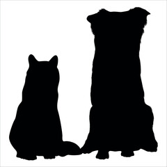 Animal Dog and Cat Bonding vector illustration