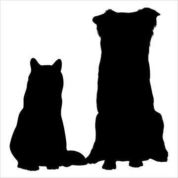 Animal Dog and Cat Bonding vector illustration